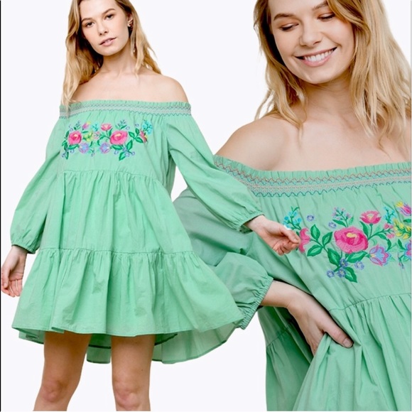 SALE NWT Umgee boutique boho embroidered dress - Picture 4 of 11